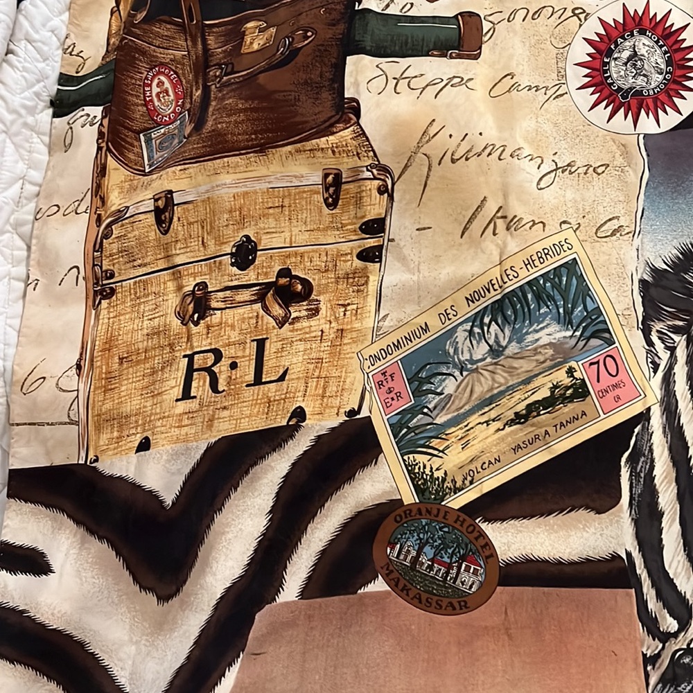 Ralph Lauren silk British India A Safari Journal scarf 33” square - Picture 7 of 12